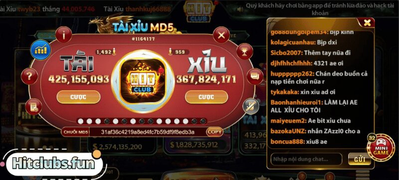 Tài xỉu MD5 HITCLUB